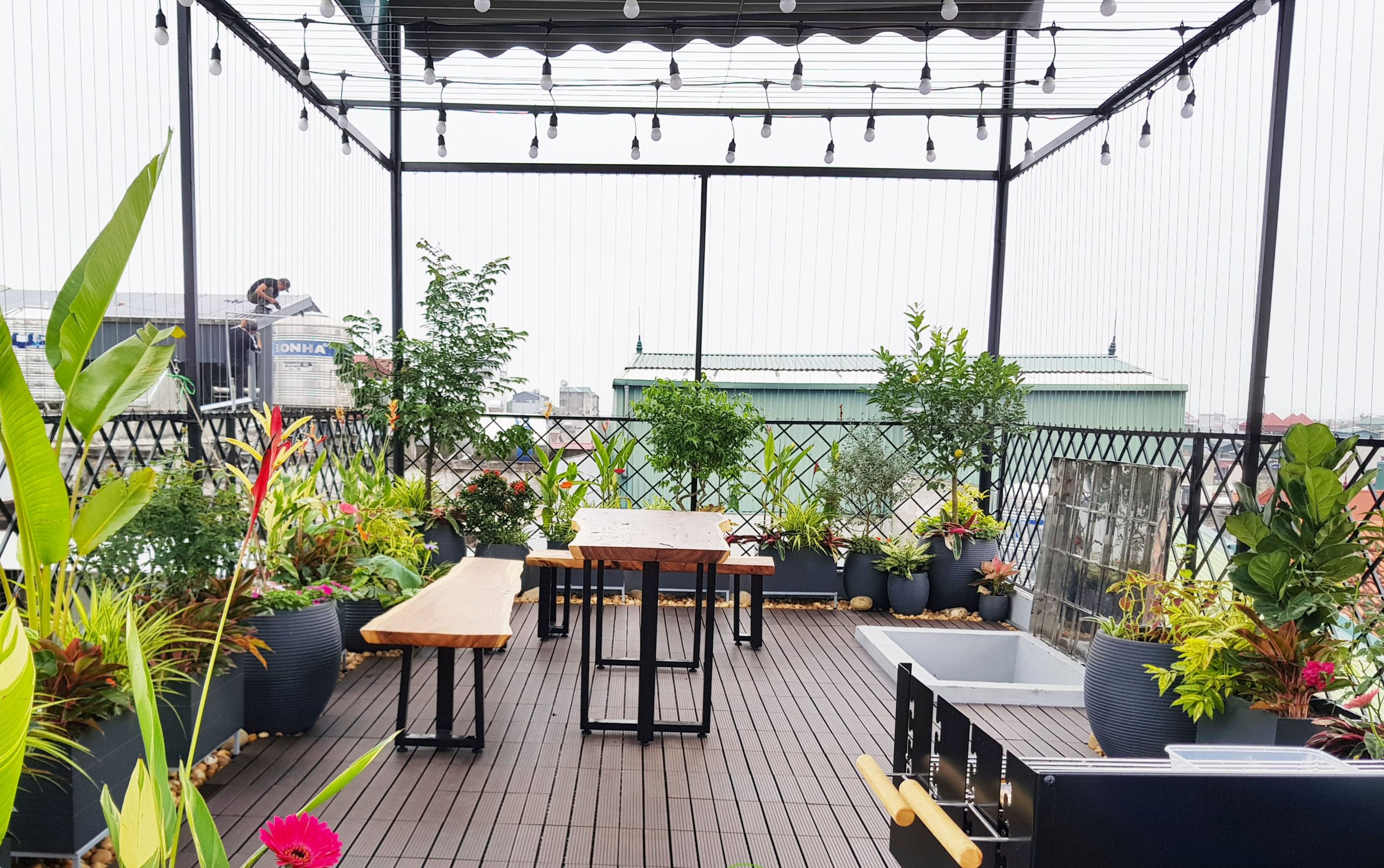 Cảnh quan sân thượng và vườn ban công tại Đà Nẵng